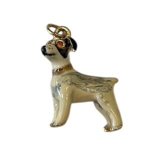 Vtg Edwin Pearl adorable pooches collection Charming Dog Pendant charm Necklace